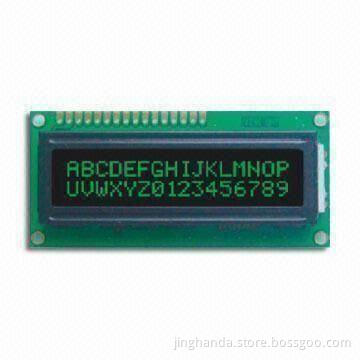 Alphanumeric LCD Module, Green LED Backlight, 64.5 x 14.5mm Viewing Area, Sized 80 x 36 x 13.5mm